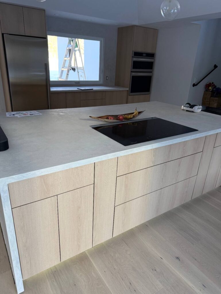 Luxury microcement wall finish in Toronto interior